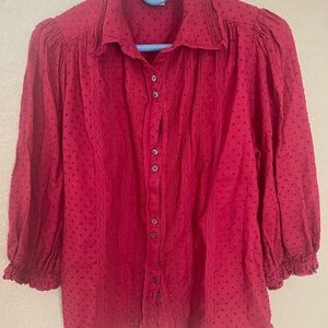 Sundance Romantic Red Blouse